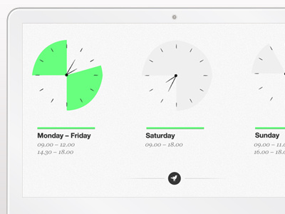 Opening hours circle clock css3 design hours html5 icon illustration page screen snow symbol time web week winter
