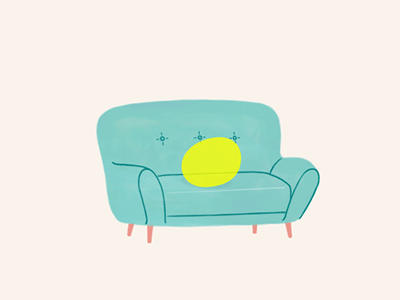 cute couch potato cartoon