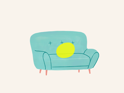 動 | COUCH POTATO animation couch potato drawing gif graphic design graphics home illustration loop vacation
