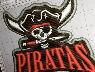 Piratas design embroidery digitizer logo