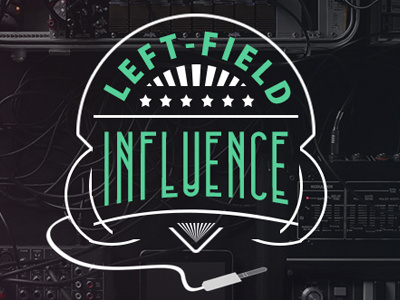 Left-Field Influence Record Label Logo baseball baseball field headphones logo music