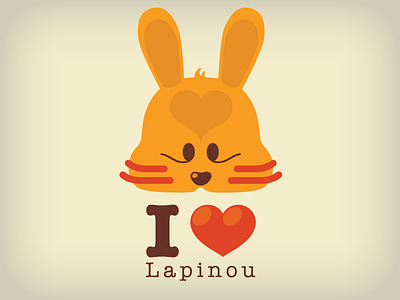 I love Lapinou design poster