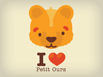 I love Petit Ours design poster