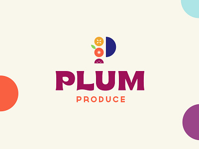 PlumProduce | Reject bold brand branding chunky fruit fruit illustration fruit logo fruits identity logo plum typography