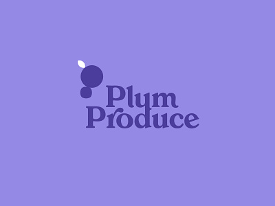 PlumProduce | Brand brand branding font fruit identity logo plum produce typography ui ux vector
