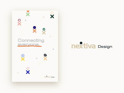 Nextiva Design Ideation brand branding connecting connection identity logo typography x