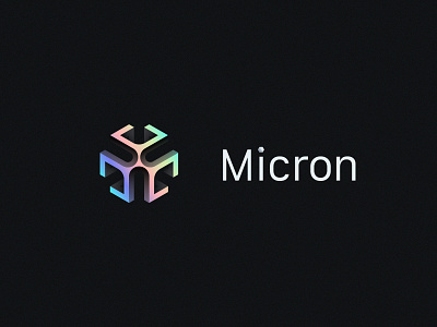 Micron | Brand brand branding coin colorful crypto crypto wallet cryptocurrency gradient identity impossible logo