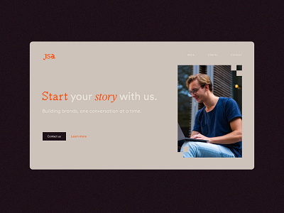 JSA | Web Ideation branding hero identity logo pr public relations story typography web writing