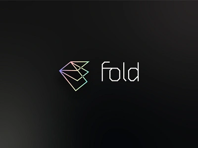 Fold | Brand app banking brand branding finance gradient holographic identity logo software startup logo