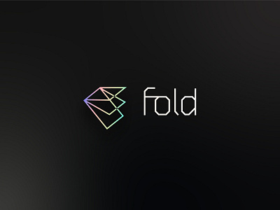 Fold | Brand app banking brand branding finance gradient holographic identity logo software startup logo