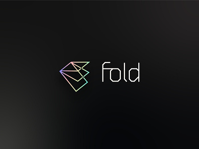 Fold | Brand app banking brand branding finance gradient holographic identity logo software startup logo