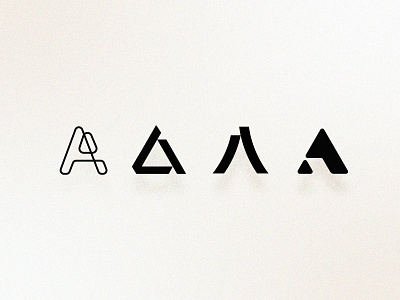 A Concepts | Branding a logo black and white brand branding geometric identity logo modern simple startup typography