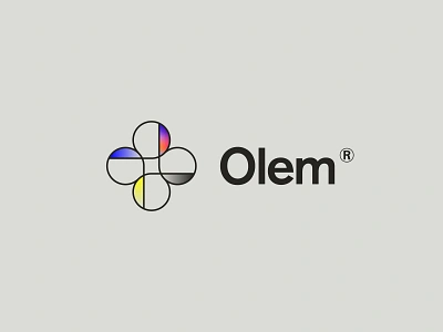 Olem :: Brand :: 002 brand branding circles geometric identity logo mondrian simple vintage