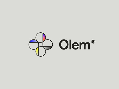 Olem :: Brand :: 002 brand branding circles geometric identity logo mondrian simple vintage