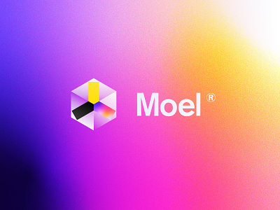 Moel :: Brand :: 003+ 3d box brand branding geometric grain identity logo mondrian noise people primary simple typography