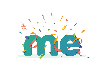 Hixme | It's Party Time – MyMe™ colors confetti font happy illustration lettering logo party type typography