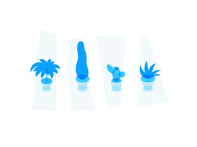 Office Plants | UXOps blue cactus future illustration multiply plants see through ui ux