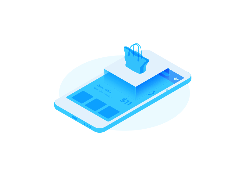 Illustrations | UXOps blue gradients icons illustrations isometric multiply see through ux