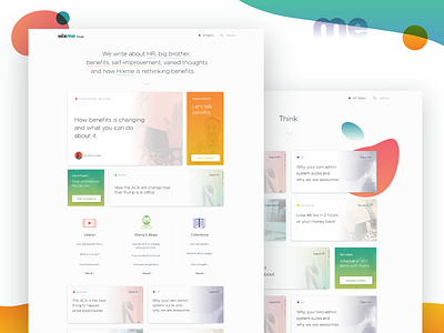 Hixme Think | Hixme articles blog colorful gradients ui web website white