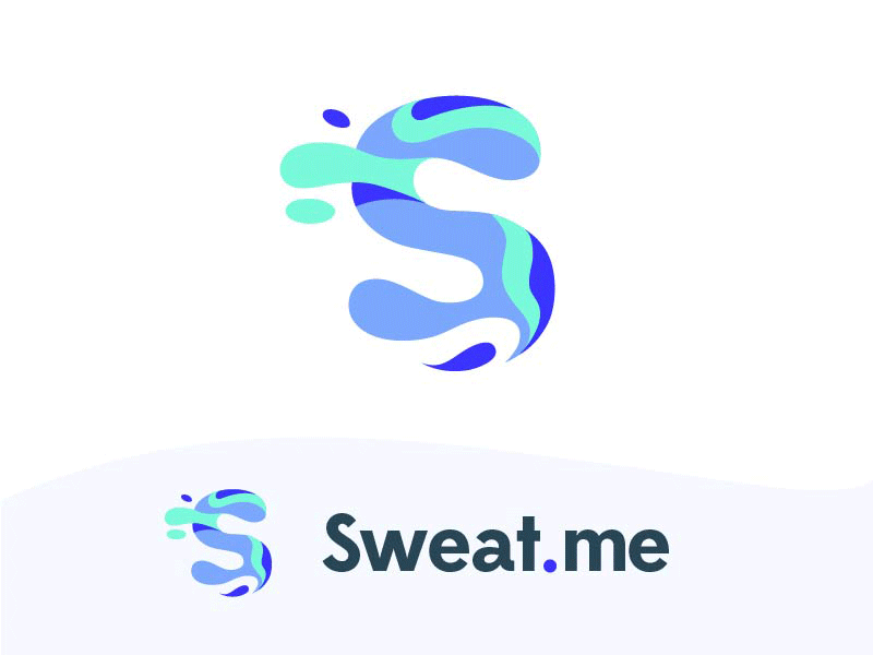 💧 Sweat.me | Coming soon app brand domain fitness fluid identity logo s startup sweat water workout