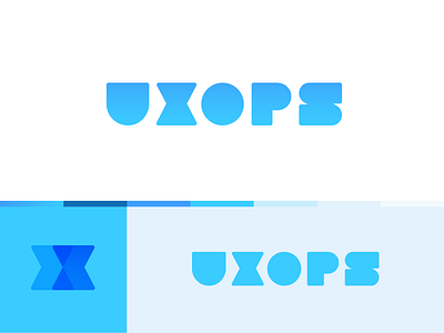 UXOps | Brand Development block letters bold branding font identity logo ops ux