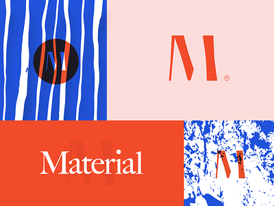 Material | Branding abstract branding font funky identity logo m primary simple