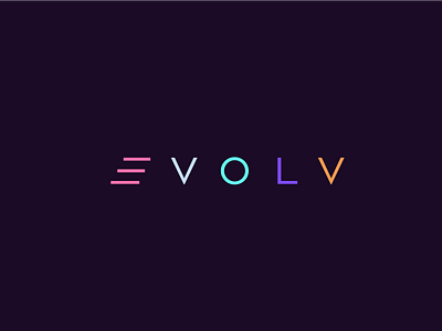 EVOLV | Brand branding colorful evolve identity logo stairs word mark