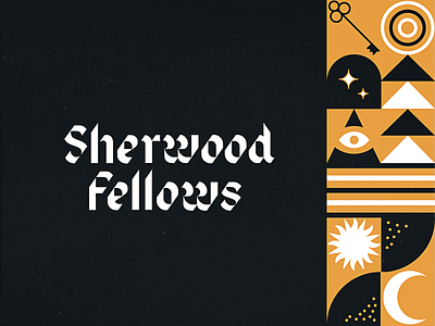 Sherwood Fellows | Brand Ideation agency blackletter branding enamel identity logo mystical robin hood secretive