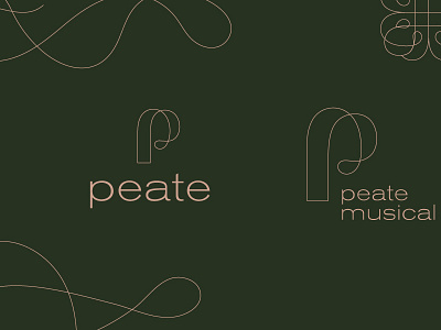 Peate Musical | Branding brand elegant identity lines logo minimal music script