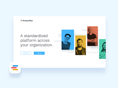 Home Page Hero | Web Design brand logo people product management roadmapping web