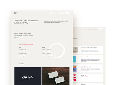 WMB&Co. | Portfolio Site branding design thinking designer portfolio strategy website why