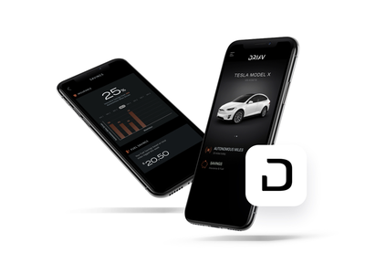 DRIAV | Product Design app auto autonomous car charts elegant product product design tesla ui ux