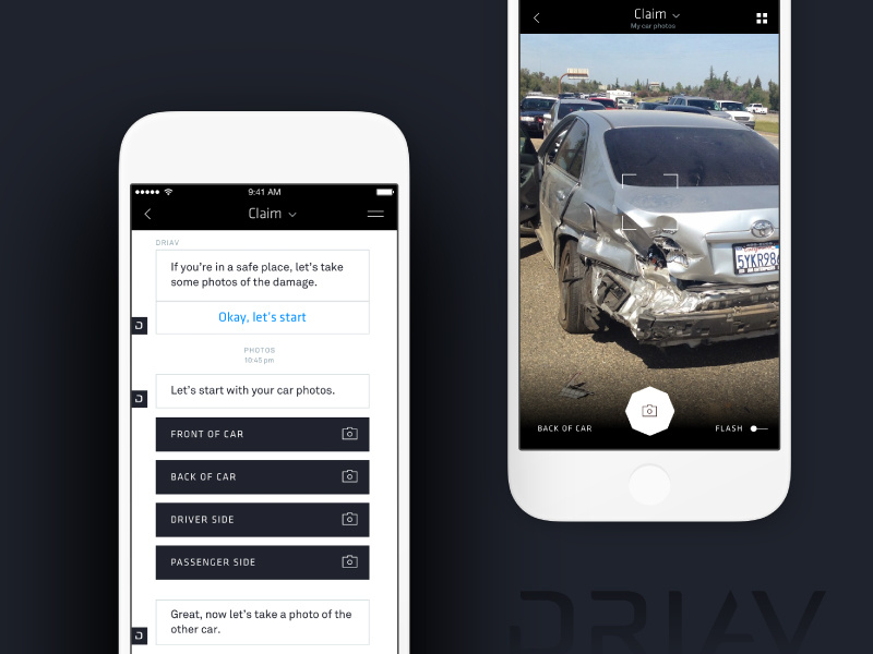 DRIAV | Chat Bot – Photo Feature chatbot chat photo ios mobile app drive autonomous automobile