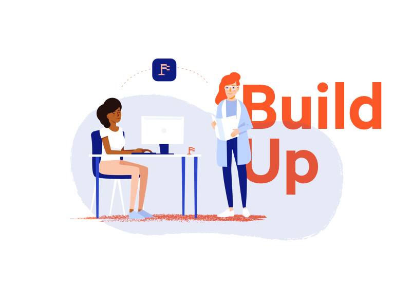 Upfounder | Build a Team web ui people logo illustration