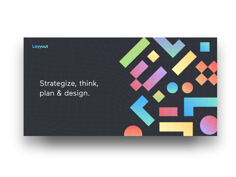 Layyout | Web Ideation shapes web brand logo