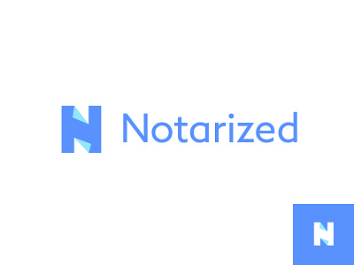 Notarized | Branding branding document fold logo notarize notary