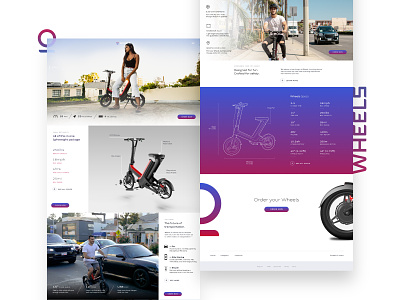 Wheels | Website bikes landing page micromobility scooters web web design website