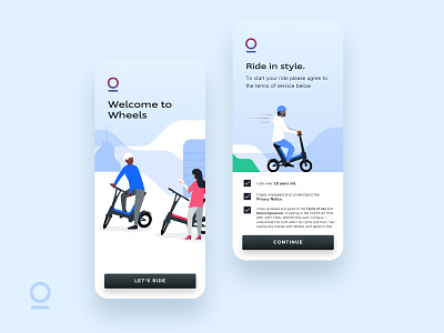 Wheels | Login Illustrations