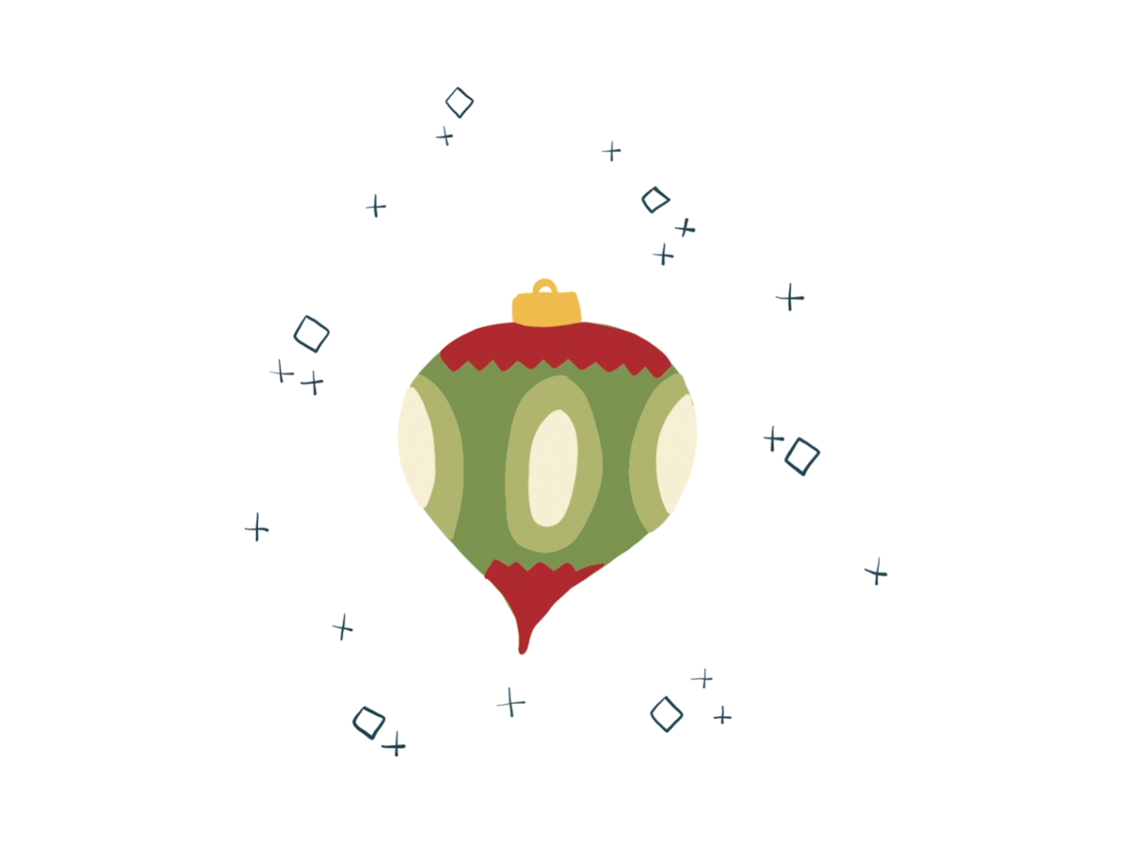 Ornaments - Day 4 animation christmas color design gif illustration ornaments pattern