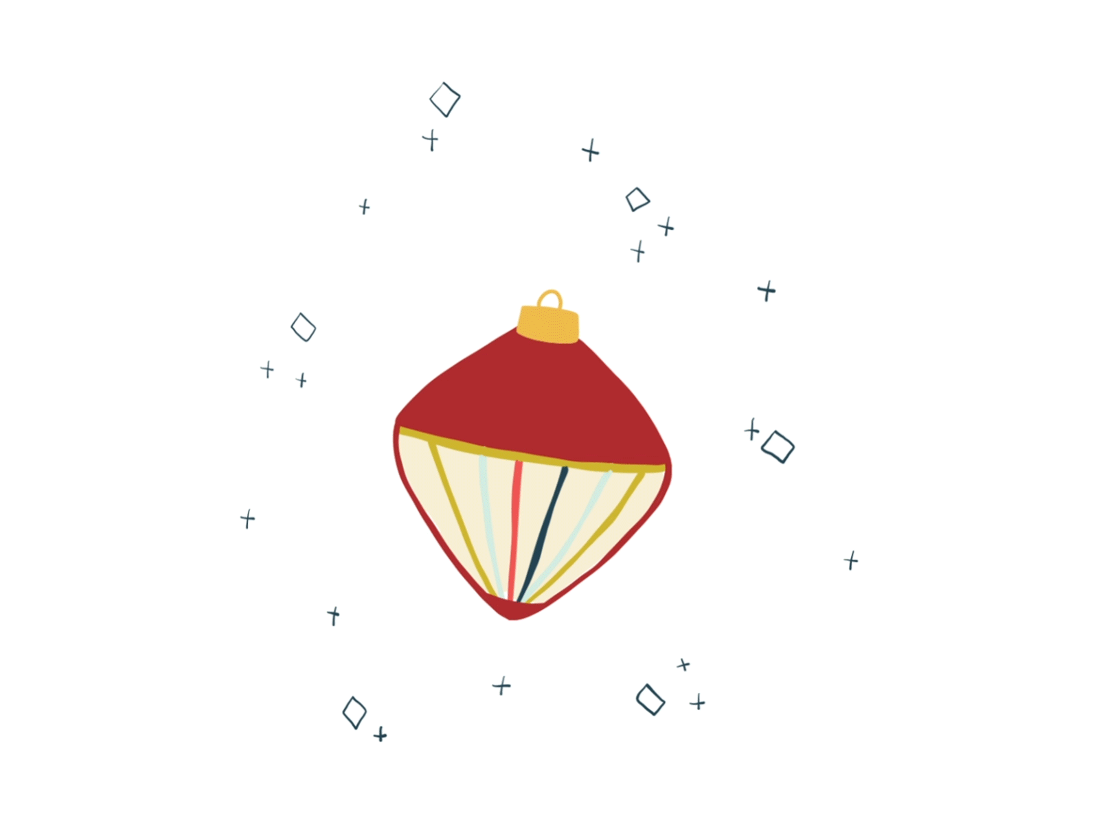 Ornaments - Day 7 animation christmas color design gif illustration ornaments pattern