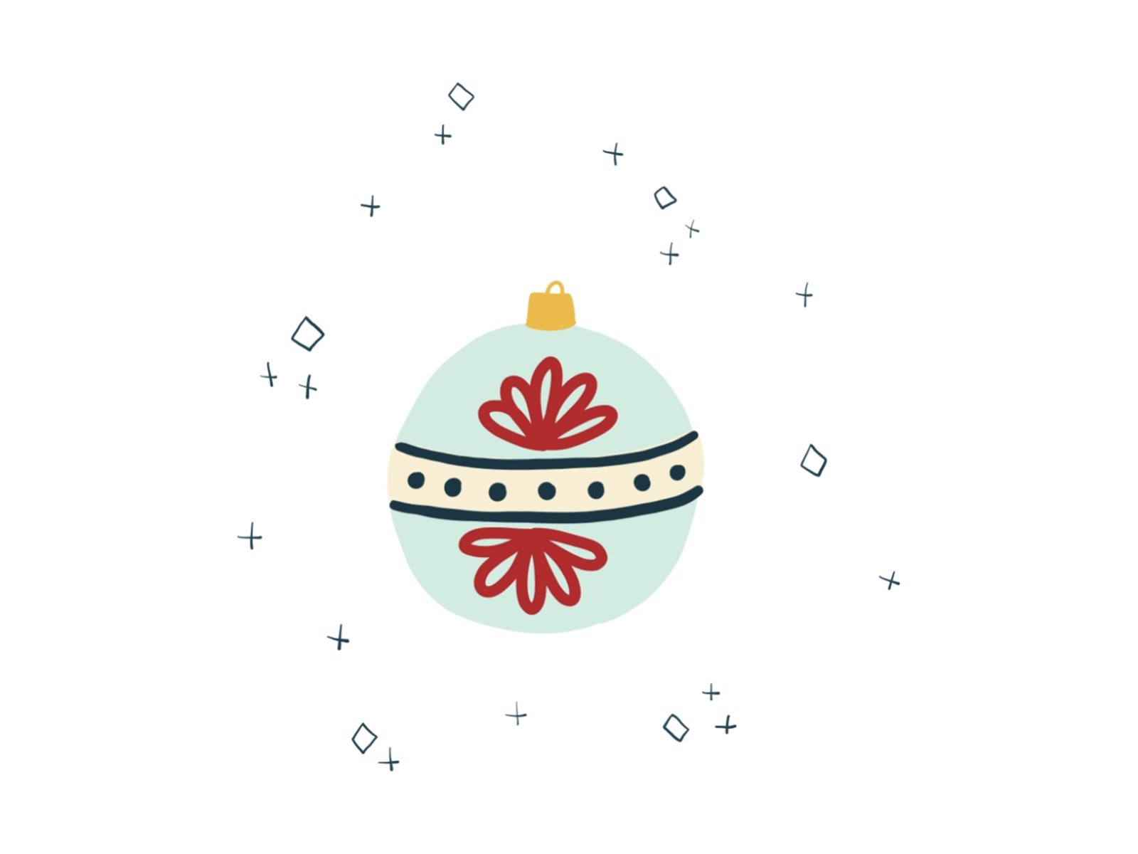 Ornaments - Day 10 animation christmas color design gif illustration ornaments pattern