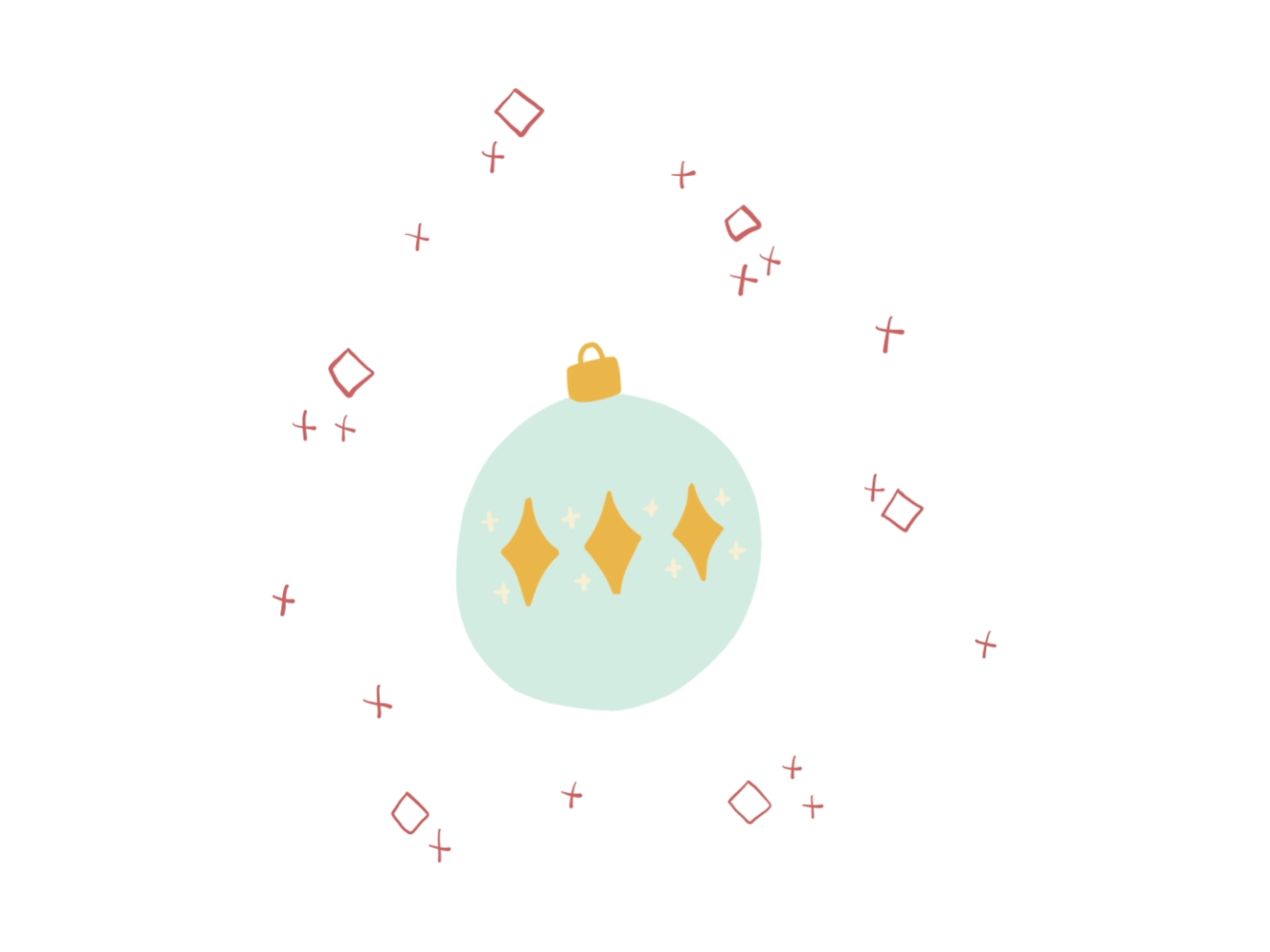 Ornaments - Day 15 animation christmas color design gif illustration ornaments pattern