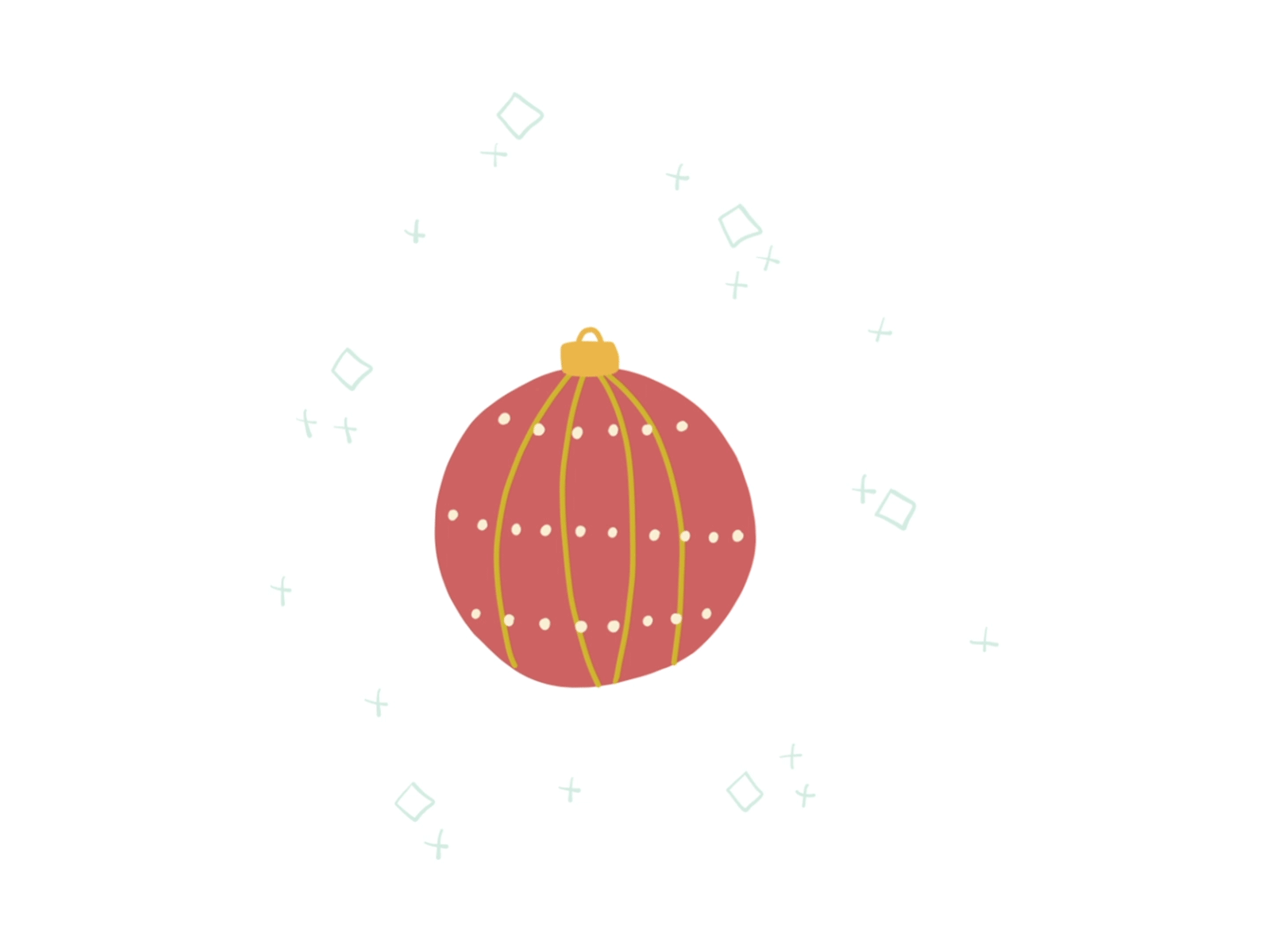 Ornaments - Day 17 animation christmas color design gif illustration ornaments pattern