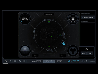 SpaceX's Crew Dragon Interface dark mode dark theme future futuristic interface interface design nasa sci fi sci fi space spaceship spacex