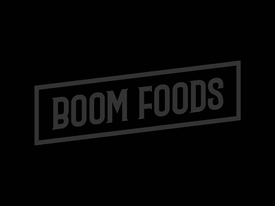 Boom Foods custom type identity design packaging
