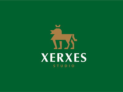 Xerxes - logo design brand brand identity brand identity design brand identity designer branding design geometric illustration lion logo logo logodesign