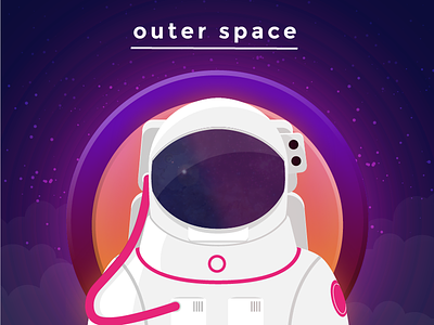 Astronaut outer space adobe astronaut galaxy gradient illustrator outer space