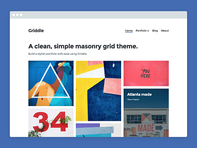 Griddle – WordPress Portfolio Theme blog portfolio theme wordpress