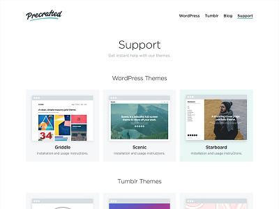 Website Support Page blog portfolio support themes tumblr website wordpress
