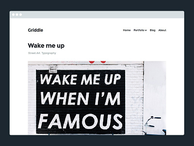 Griddle – WordPress Portfolio Theme blog photography portfolio theme wordpress